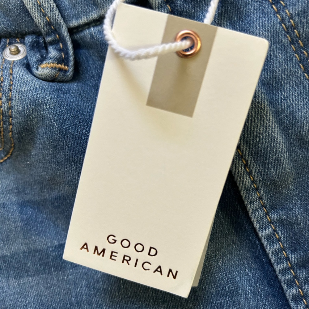NWT Good America Denethic Blue Always Fits Jean 6-12 Blue - Picture 8 of 10